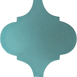 Арабески Майолика бирюза глянцевый 26x30x0,7