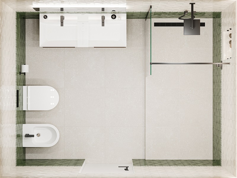 Ванная комната с душевой зоной Бахия / Касабланка