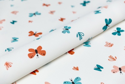 Обои виниловые на флизелиновой основе Уик-энд мотив, оранжево-синий бабочки