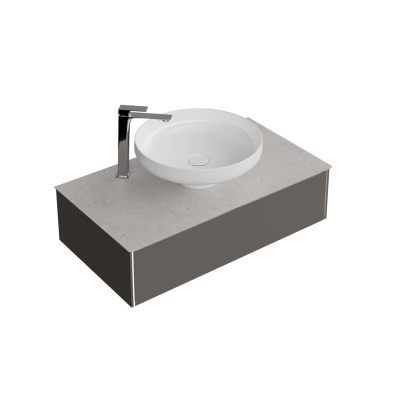 Столешница Magica/Маджика для раковины Safi/Сафи Риккарди 90 см, серая матовая