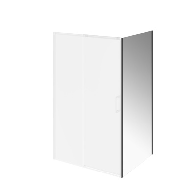 Душевая боковая панель Lindo/Линдо, 100х195, матовый черный Душевая боковая панель Lindo/Линдо, 100х195, матовый черный