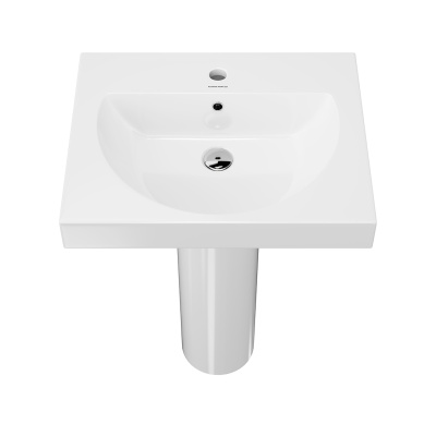 Раковина Buongiorno/Бонджорно подвесная/мебельная 60, белая глянцевая Раковина Buongiorno/Бонджорно подвесная/мебельная 60, белая глянцевая