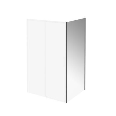 Душевая боковая панель Vetro/Ветро, 100х195, матовый черный