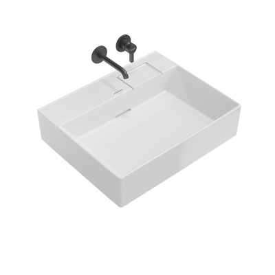 Раковина Logica/Лоджика мебельная без отверстий 60, белая глянцевая