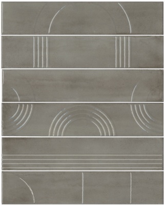 Панно Мажорель серый глянцевый (из 6 частей 6х28,5) 36x28,5x1 Панно Мажорель серый глянцевый (из 6 частей 6х28,5) 36x28,5x1