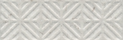 Бордюр Карму серый светлый матовый обрезной 30x9,6x1