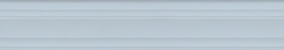 Бордюр Багет Гране синий светлый матовый обрезной 40x7,3x2,7
