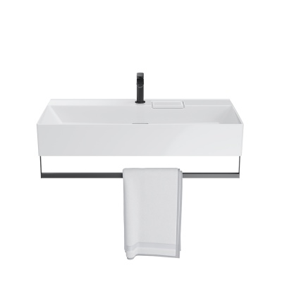 Держатель для полотенец к раковинам LOGICA 90 с крепежом, черный матовый Держатель для полотенец к раковинам LOGICA 90 с крепежом, черный матовый