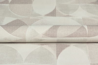 Обои виниловые на флизелиновой основе Шафран мотив, бежевый, круги