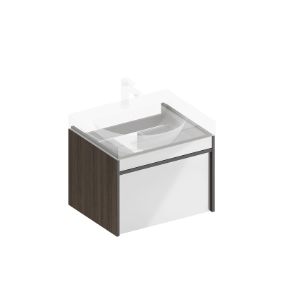 Тумба Modula/Модула подвесная 60 с ящиком 1+1, арабика