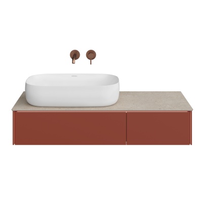 Тумба Magica/Маджика подвесная 120, 2 ящика, венецианский красный матовый Тумба Magica/Маджика подвесная 120, 2 ящика, венецианский красный матовый