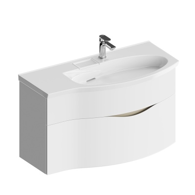 Тумба Riva/Рива 100 см правая, белая матовая