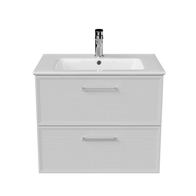 Тумба Piano Classic/Пиано Классик подвесная 65 см, 2 ящика, ясень белый матовый