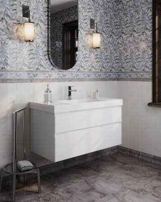 Раковина Cubo/Кубо подвесная\мебельная 100, белая глянцевая Раковина Cubo/Кубо подвесная\мебельная 100, белая глянцевая