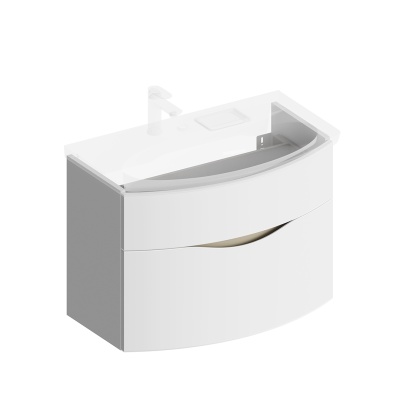 Тумба Riva/Рива 80 см, белая матовая