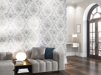 Обои виниловые Эдем мотив, серый светлый Обои виниловые Эдем мотив, серый светлый