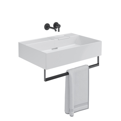 Раковина Logica/Лоджика мебельная\подвесная без отверстий 70, белая глянцевая