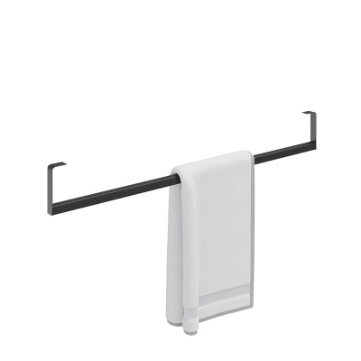 Держатель для полотенец к раковинам Logica/Лоджика 90 с крепежом, черный матовый