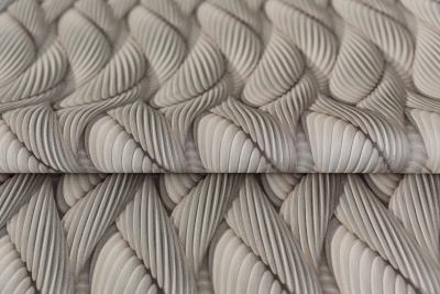 Обои виниловые Трессаж мотив, коричневый