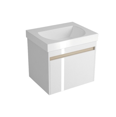 Тумба Buongiorno/Бонджорно подвесная 60 с ящиком 1 + 1, белая