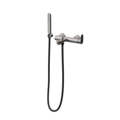 Смеситель для ванны OLE настенный, титановый атласный