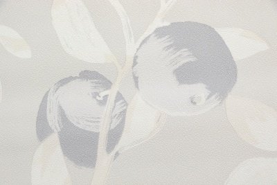 Обои виниловые на флизелиновой основе Шафран мотив, серый, апельсины Обои виниловые на флизелиновой основе Шафран мотив, серый, апельсины