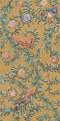 Панно Райский сад золотой матовый обрезной (из 3-х частей 60x119,5x0,9) 180x119,5x0,9