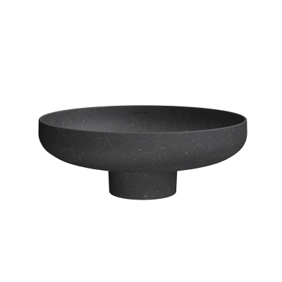 Раковина Safi/Сафи накладная 46 с крепежом и донным клапаном, черный камень