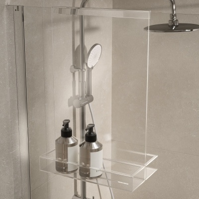 Полка Анголо для душевых ограждений, прозрачная Полка Анголо для душевых ограждений, прозрачная