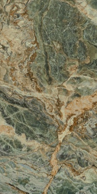 Панно Риальто Нобиле 1 зелёный лаппатированный обрезной 119,5x238,5x0,9