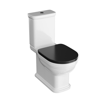 Сиденье Pompei/Помпеи для напольного унитаза, черное глянцевое