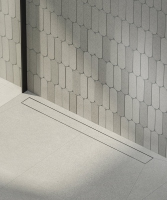 Душевой лоток дабл из нержавеющей стали, 85 см Душевой лоток дабл из нержавеющей стали, 85 см