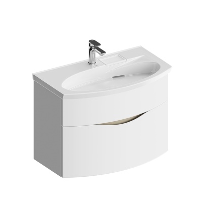 Тумба Riva/Рива 80 см, белая матовая