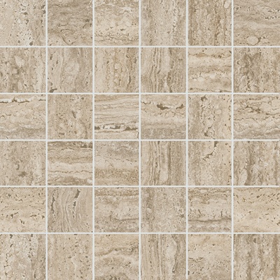 Декор Про Травертин мозаичный бежевый матовый обрезной 30x30x0,9