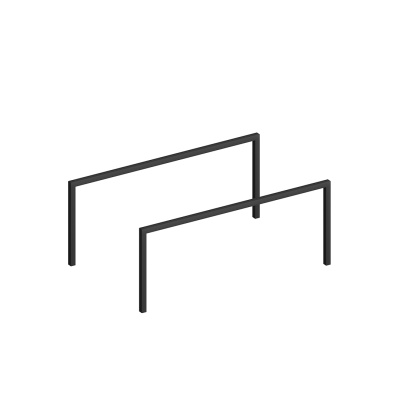 Ножка Atollo/Атолло 80 высокая металлическая, черная матовая