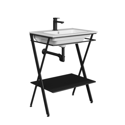 Металлическая структура Piano Next/Пиано Некст напольная 65, черная матовая