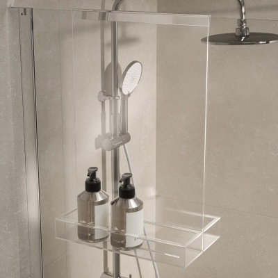 Полка Анголо для душевых ограждений, прозрачная