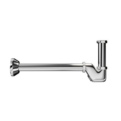 Сифон для раковины с декоративной накладкой, хром