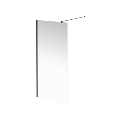 Душевая перегородка Vetro/Ветро, 90х195, матовый черный