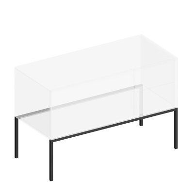 Ножка Atollo/Атолло 110 высокая металлическая, черная матовая