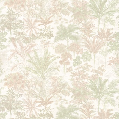Обои виниловые Оазис мотив, бежевый, зелёный Обои виниловые Оазис мотив, бежевый, зелёный