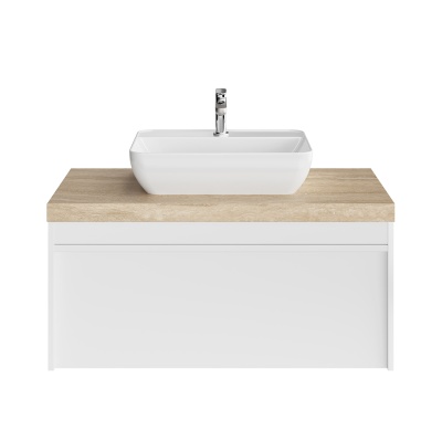 Тумба Modula/Модула подвесная 100 с ящиком 1+1, белая глянцевая Тумба Modula/Модула подвесная 100 с ящиком 1+1, белая глянцевая