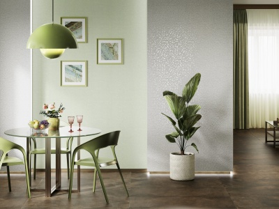 Обои виниловые Венециано база, зеленый