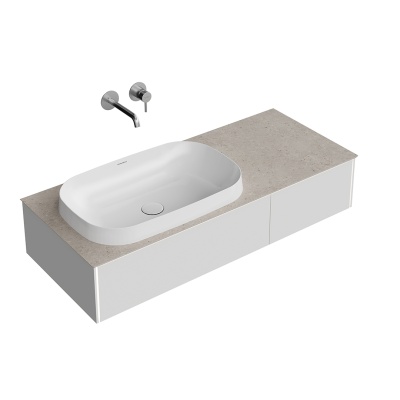 Тумба Magica/Маджика подвесная 120, 2 ящика, утренний серый матовый Тумба Magica/Маджика подвесная 120, 2 ящика, утренний серый матовый