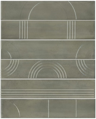 Панно Мажорель зелёный глянцевый (из 6 частей 6х28,5) 36x28,5x1 Панно Мажорель зелёный глянцевый (из 6 частей 6х28,5) 36x28,5x1