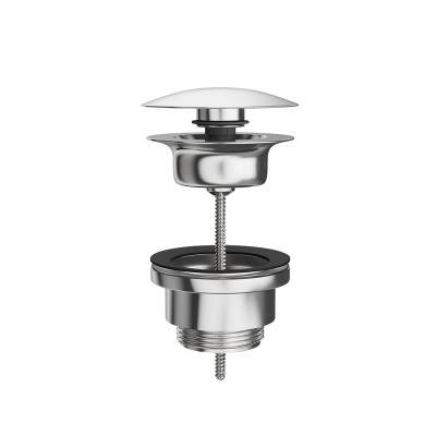 Донный клапан клик-клак для раковины, хром Донный клапан клик-клак для раковины, хром