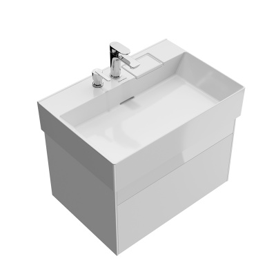 Тумба Logica/Лоджика подвесная 2 ящика 70 см, белоснежный