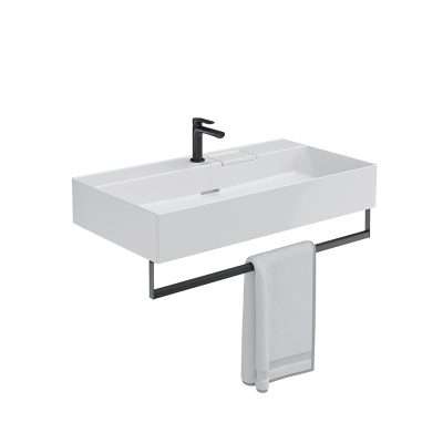 Раковина Logica/Лоджика мебельная\подвесная с одним отверстием 90, белая глянцевая