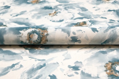 Обои виниловые на флизелиновой основе Легато мотив, голубой