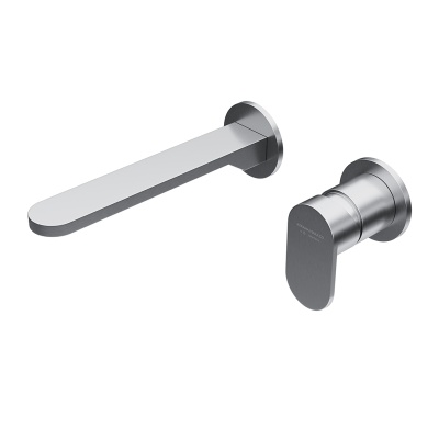 Смеситель для раковины Siara/Сиара настенный, с внутренней частью, нержавеющая сталь